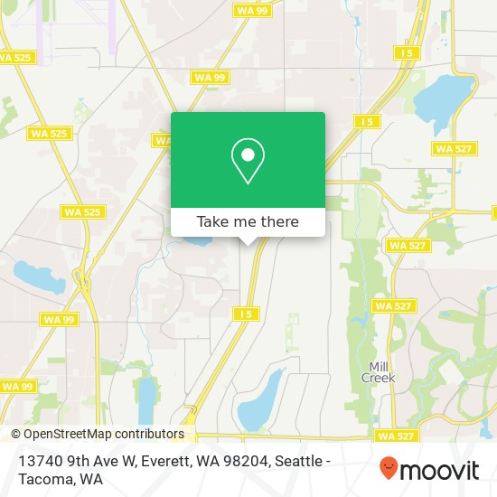 Mapa de 13740 9th Ave W, Everett, WA 98204