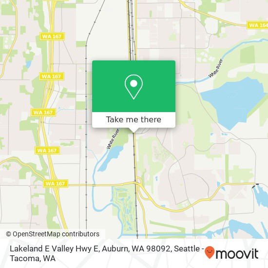 Mapa de Lakeland E Valley Hwy E, Auburn, WA 98092
