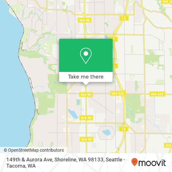 Mapa de 149th & Aurora Ave, Shoreline, WA 98133