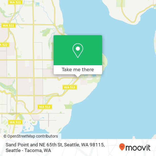 Sand Point and NE 65th St, Seattle, WA 98115 map