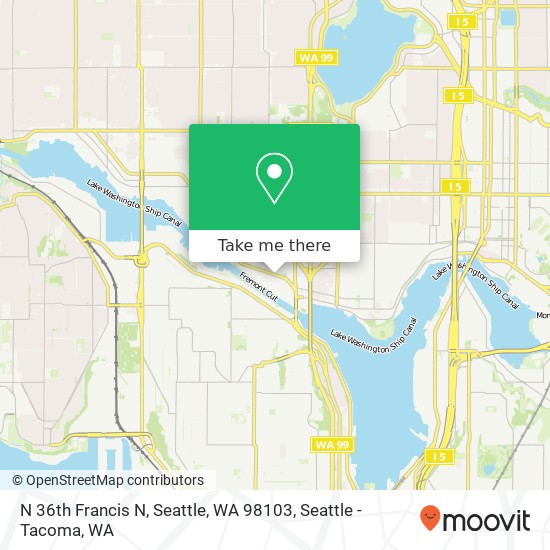 Mapa de N 36th Francis N, Seattle, WA 98103