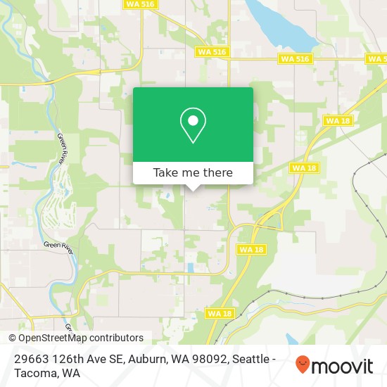 Mapa de 29663 126th Ave SE, Auburn, WA 98092