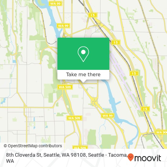 Mapa de 8th Cloverda St, Seattle, WA 98108