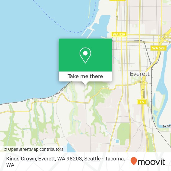 Kings Crown, Everett, WA 98203 map