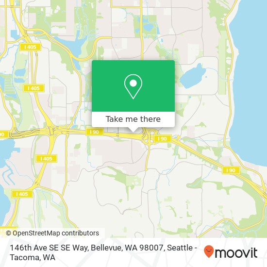 Mapa de 146th Ave SE SE Way, Bellevue, WA 98007