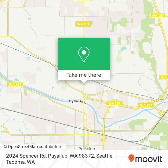 Mapa de 2024 Spencer Rd, Puyallup, WA 98372