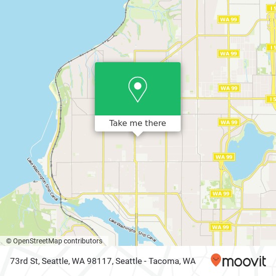 Mapa de 73rd St, Seattle, WA 98117