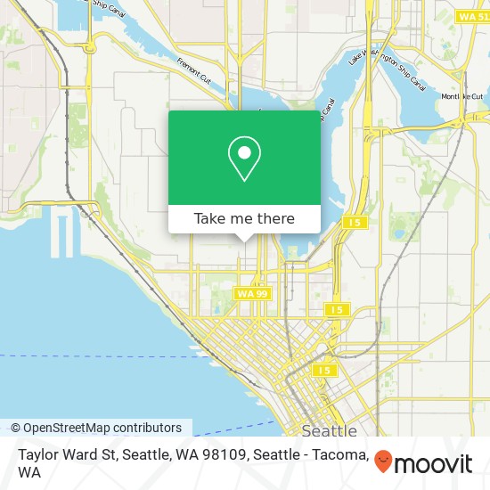 Mapa de Taylor Ward St, Seattle, WA 98109