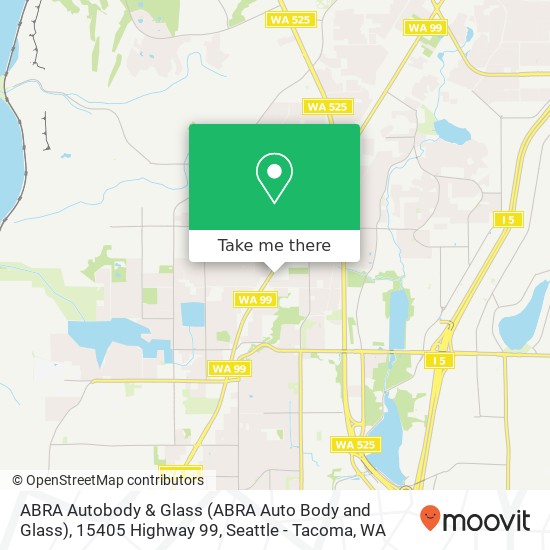 Mapa de ABRA Autobody & Glass (ABRA Auto Body and Glass), 15405 Highway 99