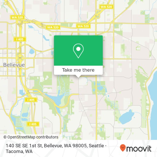 Mapa de 140 SE SE 1st St, Bellevue, WA 98005