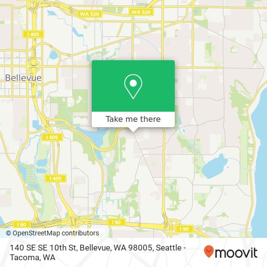 Mapa de 140 SE SE 10th St, Bellevue, WA 98005