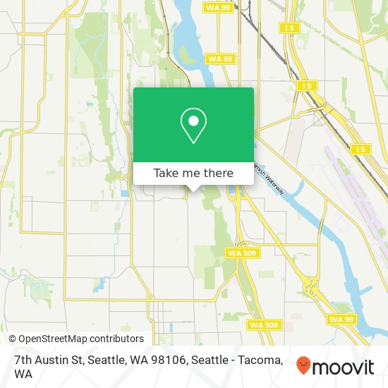 Mapa de 7th Austin St, Seattle, WA 98106