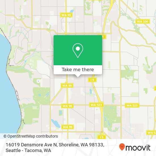 Mapa de 16019 Densmore Ave N, Shoreline, WA 98133