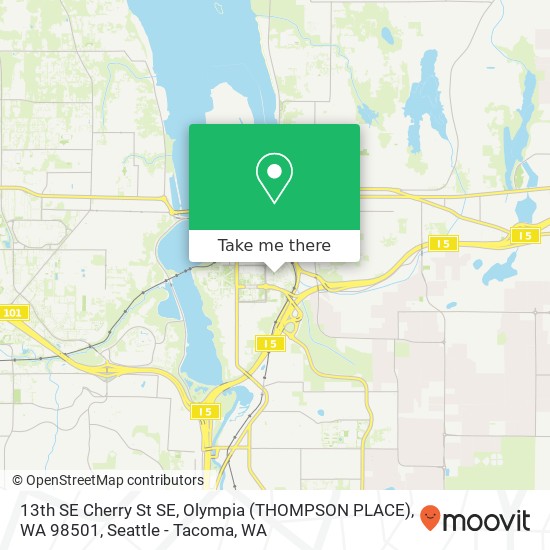Mapa de 13th SE Cherry St SE, Olympia (THOMPSON PLACE), WA 98501