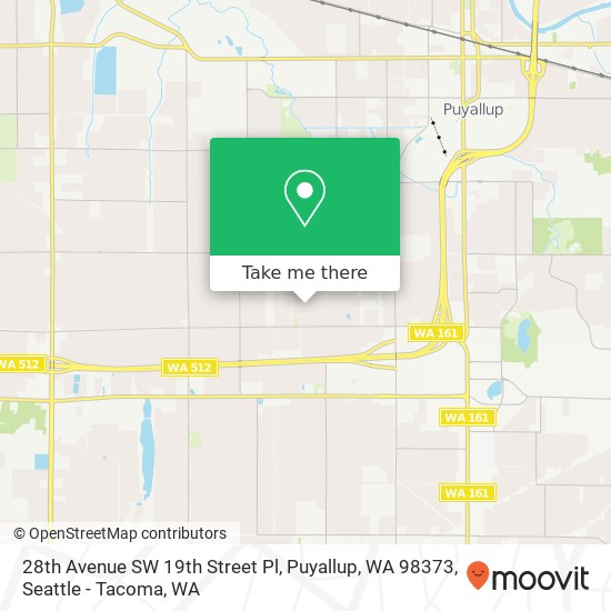 Mapa de 28th Avenue SW 19th Street Pl, Puyallup, WA 98373