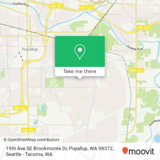 19th Ave SE Brookmonte Dr, Puyallup, WA 98372 map