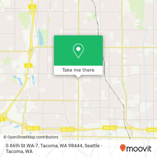 S 86th St WA-7, Tacoma, WA 98444 map