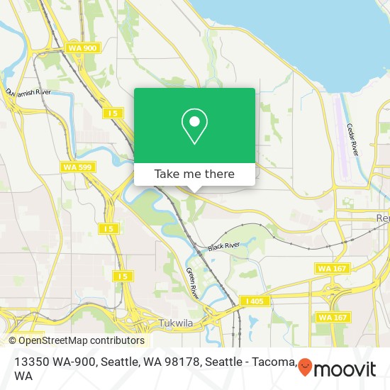 Mapa de 13350 WA-900, Seattle, WA 98178