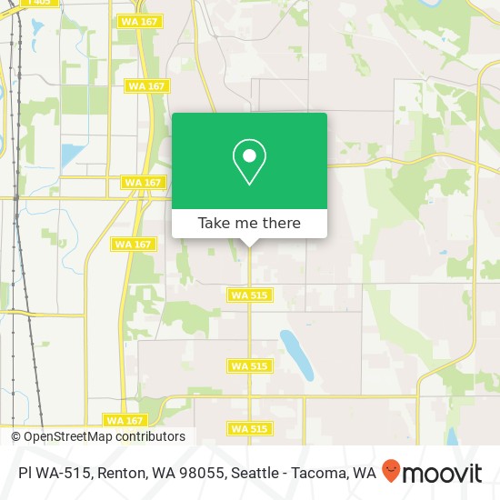 Mapa de Pl WA-515, Renton, WA 98055