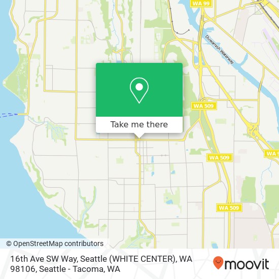 16th Ave SW Way, Seattle (WHITE CENTER), WA 98106 map