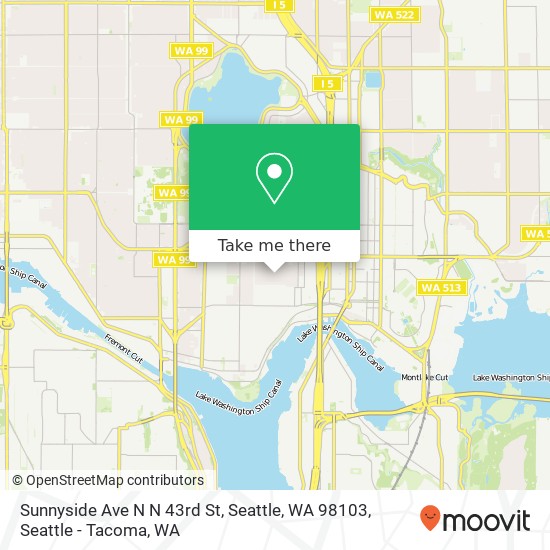 Sunnyside Ave N N 43rd St, Seattle, WA 98103 map
