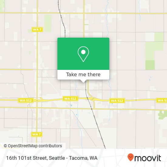 16th 101st Street, Tacoma, WA 98445 map
