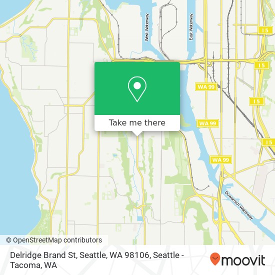 Mapa de Delridge Brand St, Seattle, WA 98106