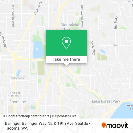Ballinger Ballinger Way NE & 19th Ave map