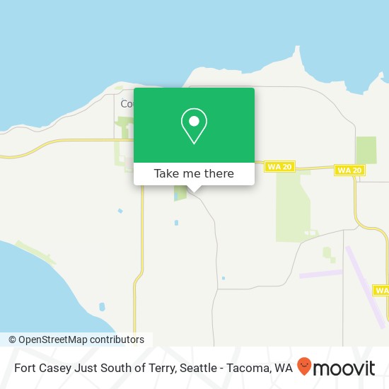 Mapa de Fort Casey Just South of Terry