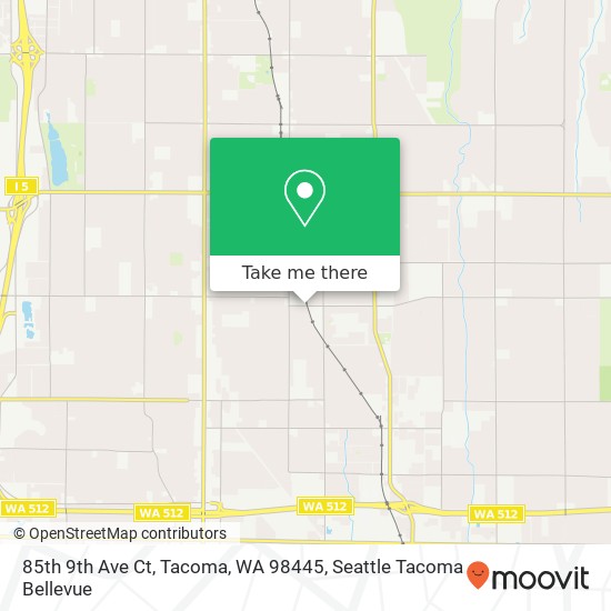 Mapa de 85th 9th Ave Ct, Tacoma, WA 98445