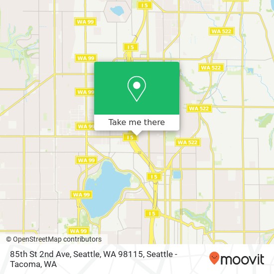 Mapa de 85th St 2nd Ave, Seattle, WA 98115