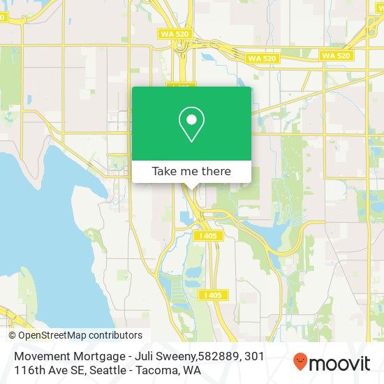 Mapa de Movement Mortgage - Juli Sweeny,582889, 301 116th Ave SE