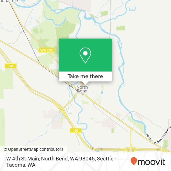 Mapa de W 4th St Main, North Bend, WA 98045