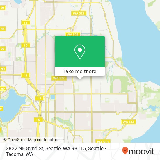 Mapa de 2822 NE 82nd St, Seattle, WA 98115