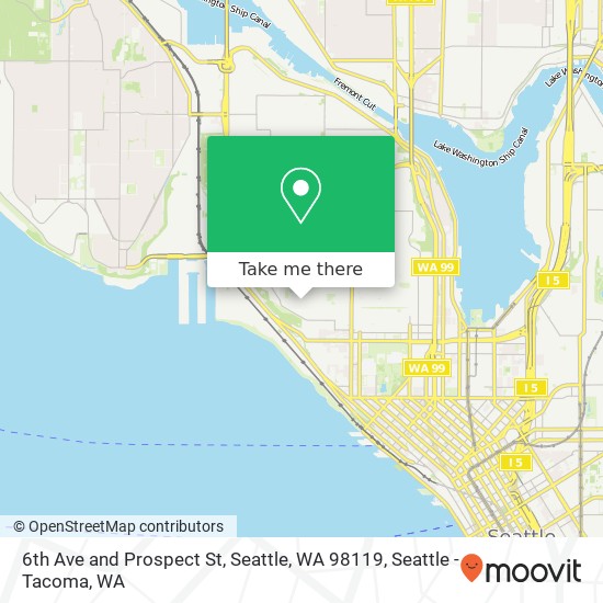 Mapa de 6th Ave and Prospect St, Seattle, WA 98119