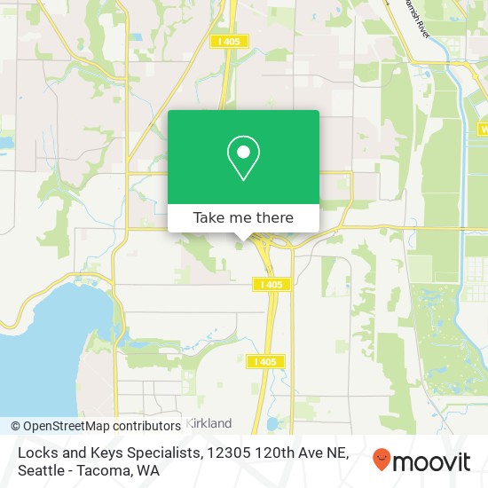 Mapa de Locks and Keys Specialists, 12305 120th Ave NE