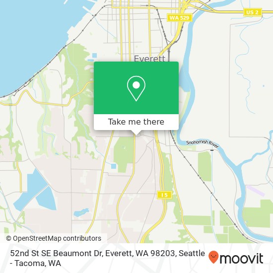 52nd St SE Beaumont Dr, Everett, WA 98203 map