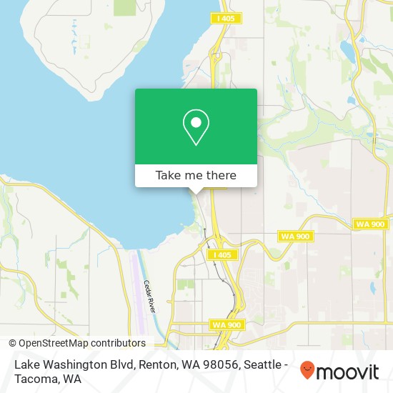 Mapa de Lake Washington Blvd, Renton, WA 98056