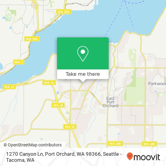 1270 Canyon Ln, Port Orchard, WA 98366 map