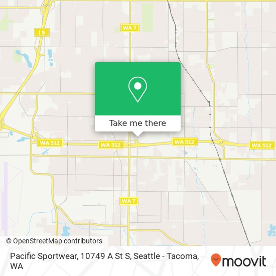 Mapa de Pacific Sportwear, 10749 A St S