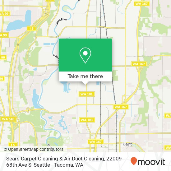 Mapa de Sears Carpet Cleaning & Air Duct Cleaning, 22009 68th Ave S