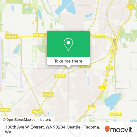 100th Ave W, Everett, WA 98204 map