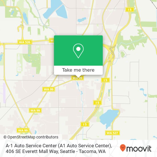 Mapa de A-1 Auto Service Center (A1 Auto Service Center), 406 SE Everett Mall Way