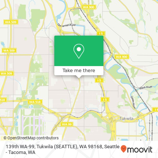 139th WA-99, Tukwila (SEATTLE), WA 98168 map