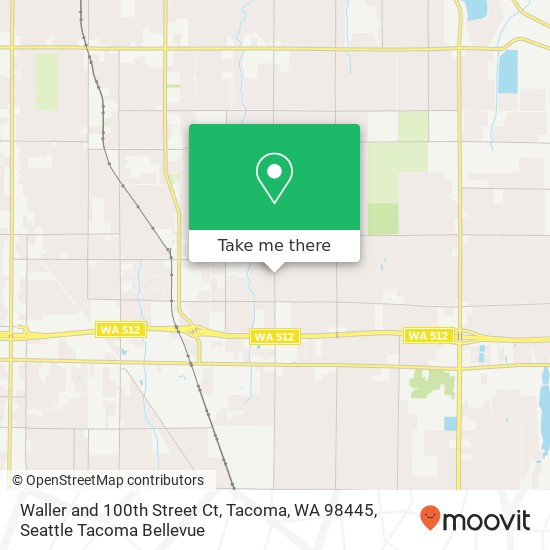 Mapa de Waller and 100th Street Ct, Tacoma, WA 98445