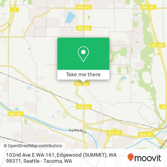 Mapa de 102nd Ave E WA-161, Edgewood (SUMMIT), WA 98371