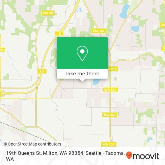 Mapa de 19th Queens St, Milton, WA 98354