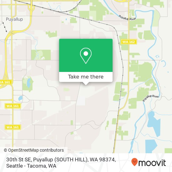 Mapa de 30th St SE, Puyallup (SOUTH HILL), WA 98374