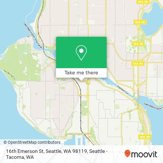 Mapa de 16th Emerson St, Seattle, WA 98119