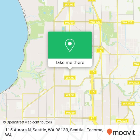 Mapa de 115 Aurora N, Seattle, WA 98133